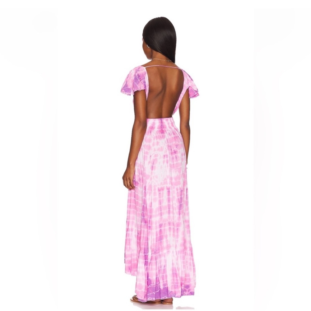 Pink Tie-Dye Maxi Dress